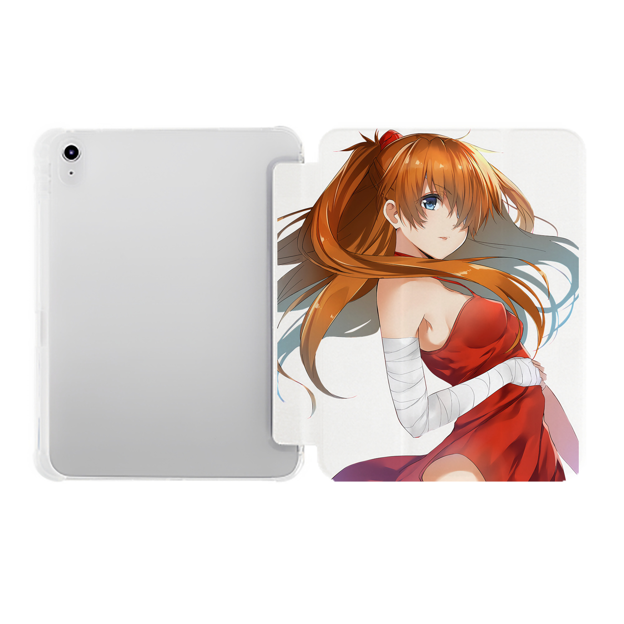 （画像用） EVA 新世紀エヴァンゲリオン IPad ケース ペン収納付き 三つ折りスタンド PUレザー×シリコン 対応機種9.5/10.5/10.9インチ